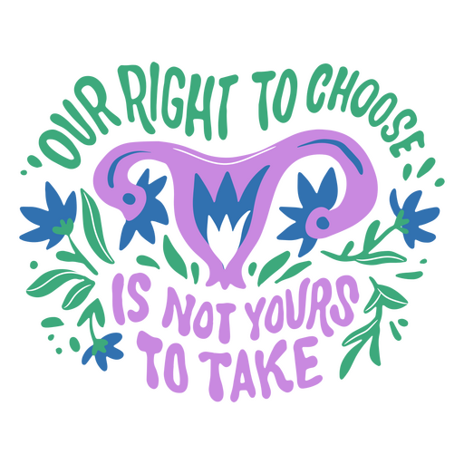 Insignia feminista de la autonomía del útero. Diseño PNG