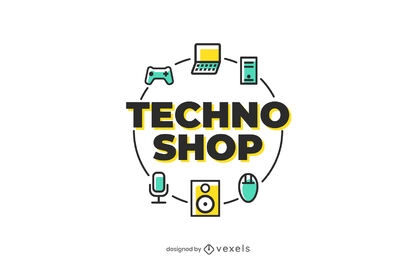 Technological devices business logo design