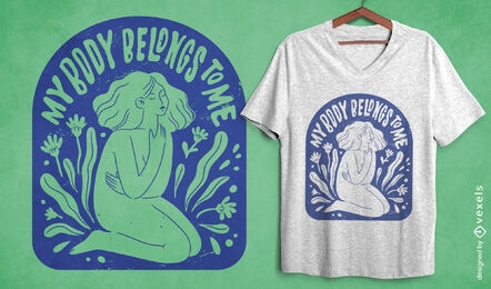 Women's body autonomy t-shirt design