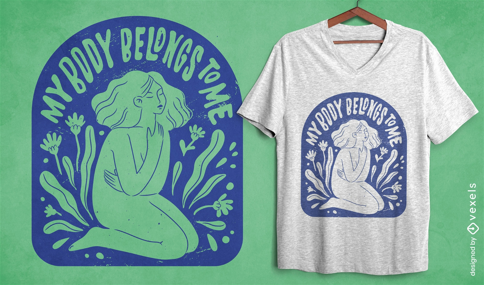 T-Shirt-Design für die Körperautonomie der Frauen
