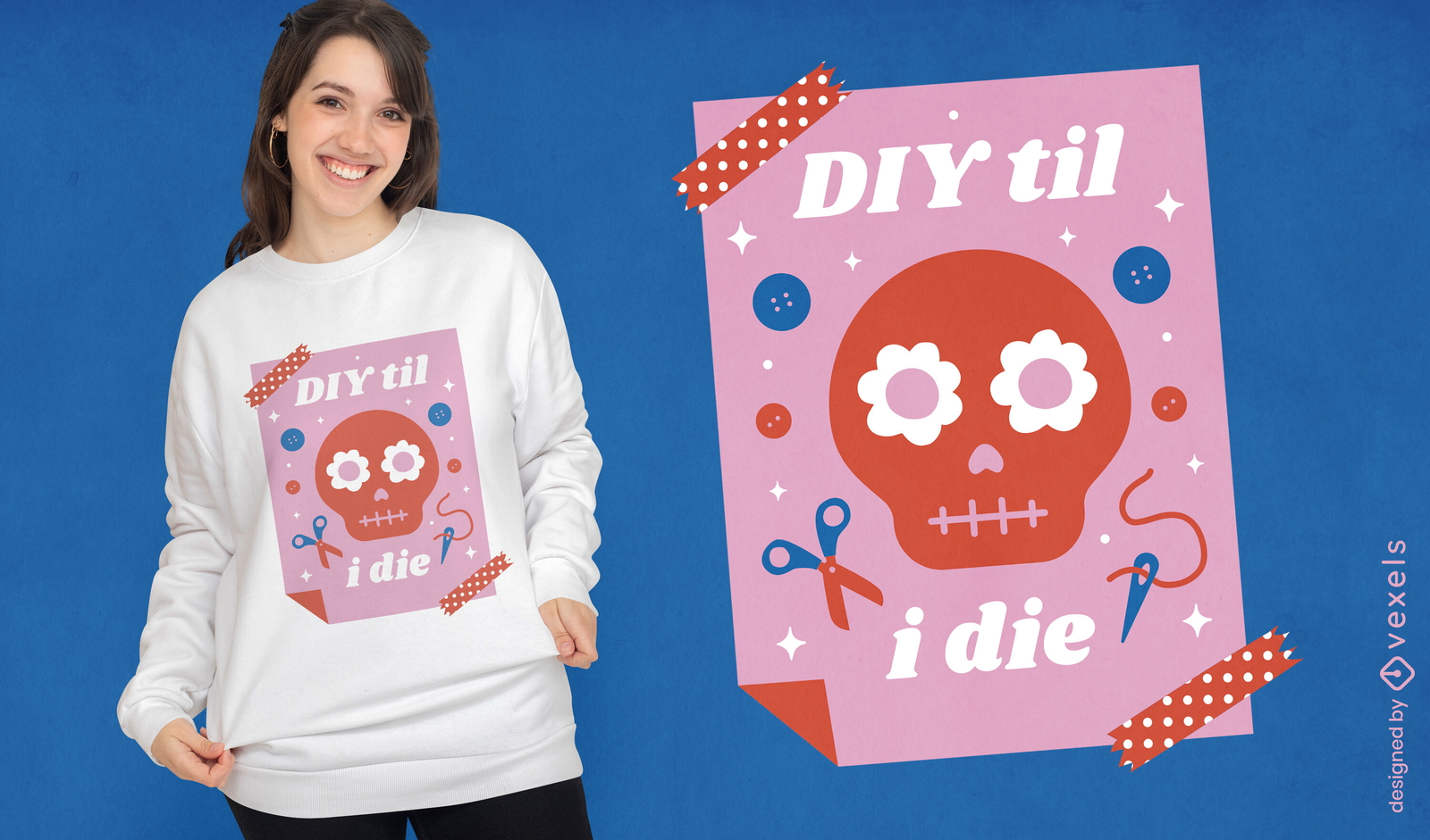 Design de camiseta com citações de artes e ofícios DIY