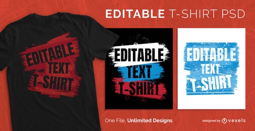 Brush strokes scalable t-shirt psd