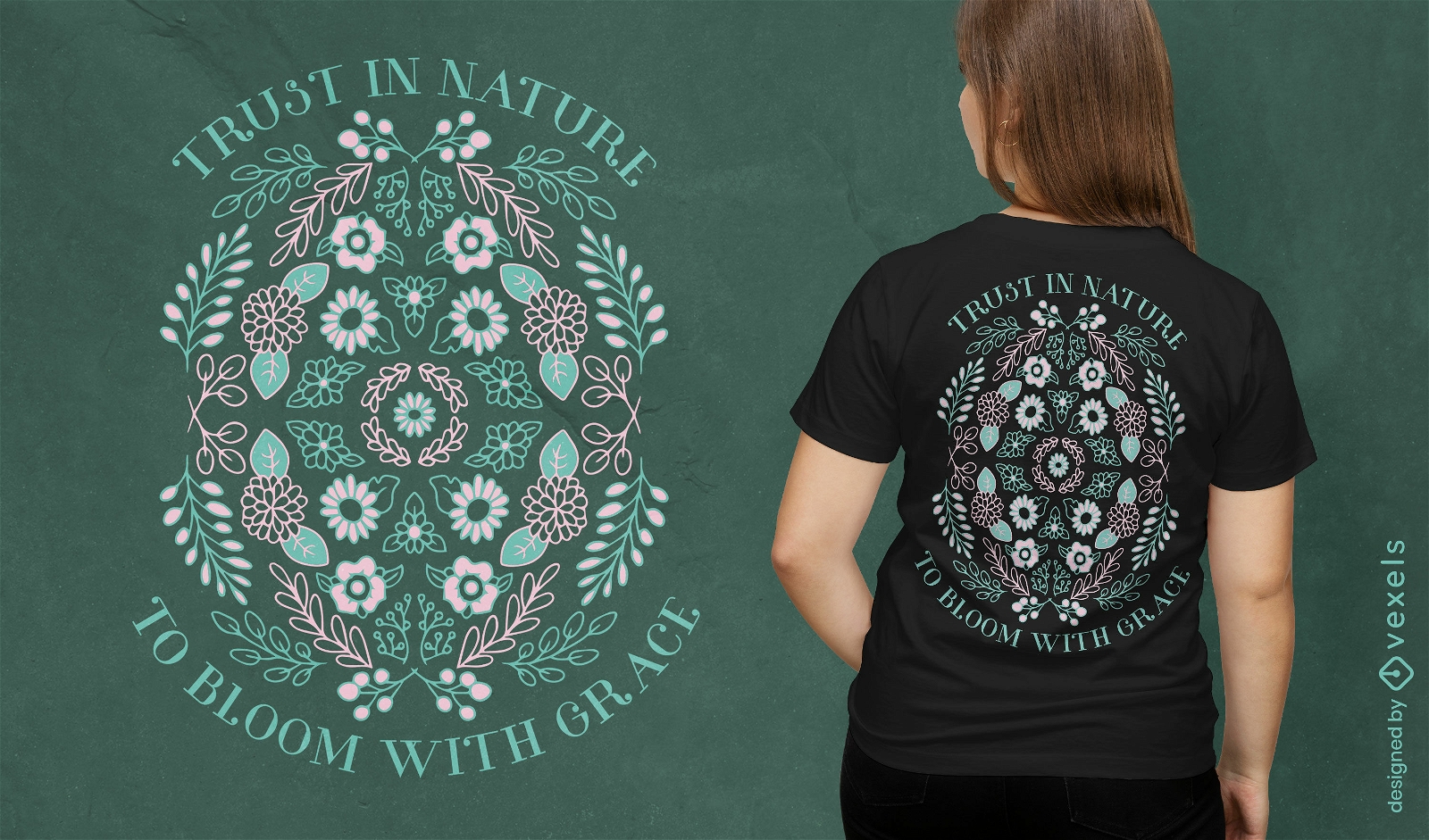 Bloom floral nature quote t-shirt design