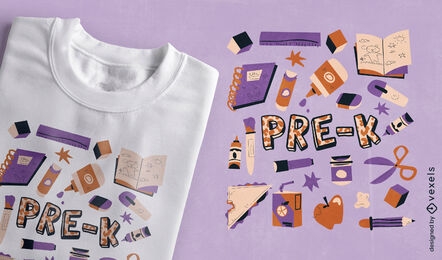 Pre-k kindergarten t-shirt design