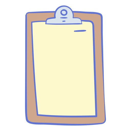 Yellow writing paper PNG Design