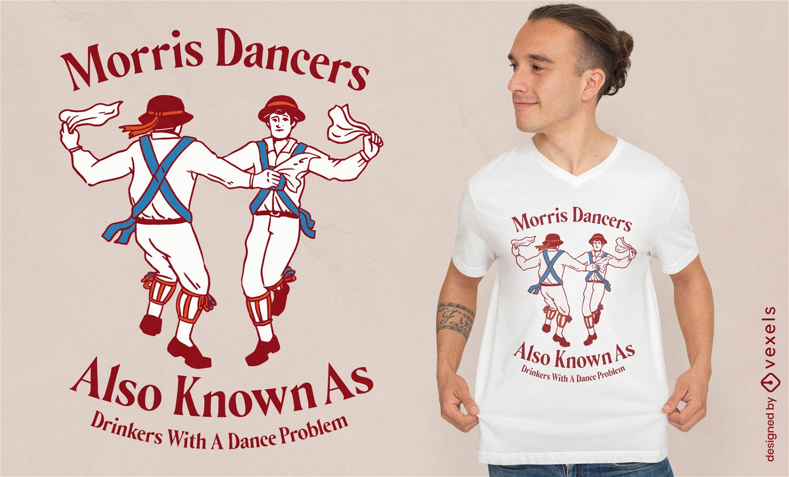 Design tradicional de camiseta de dança inglesa