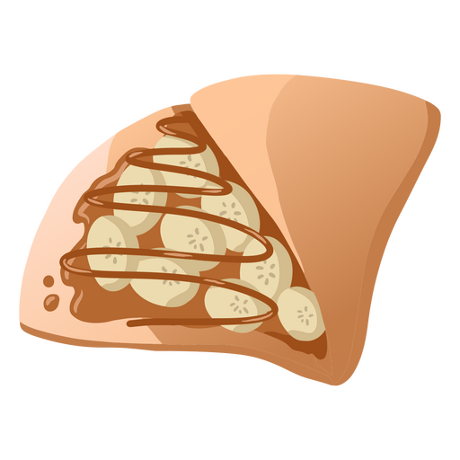 Köstlicher süßer Crêpe PNG-Design