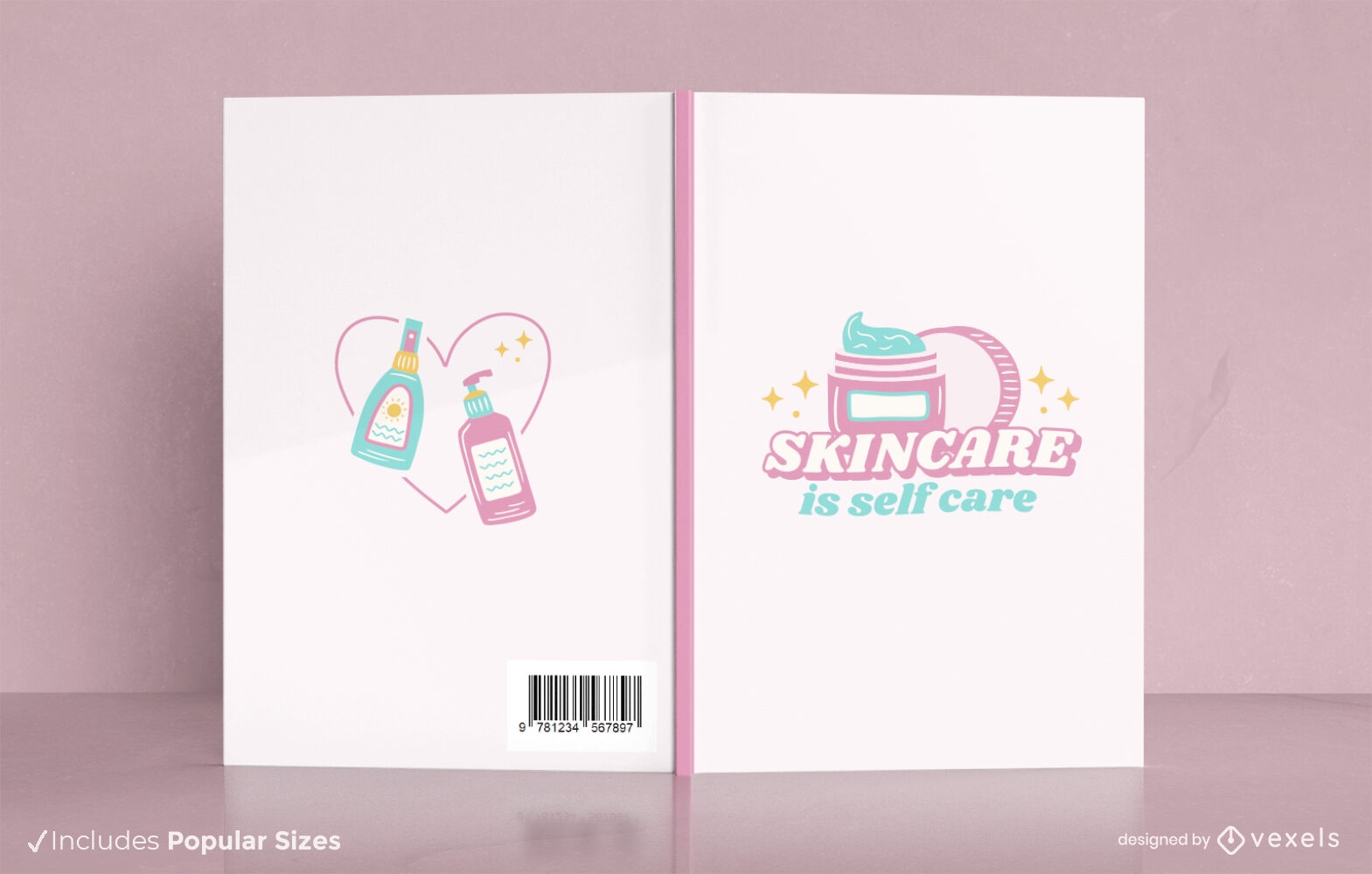 Skincare is selfcare book cover design