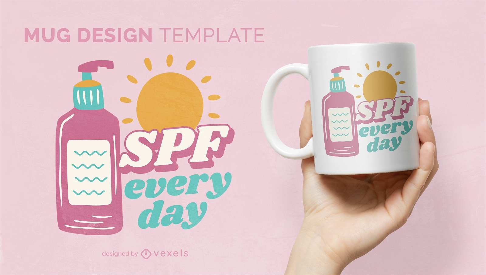SPF skincare quote mug template