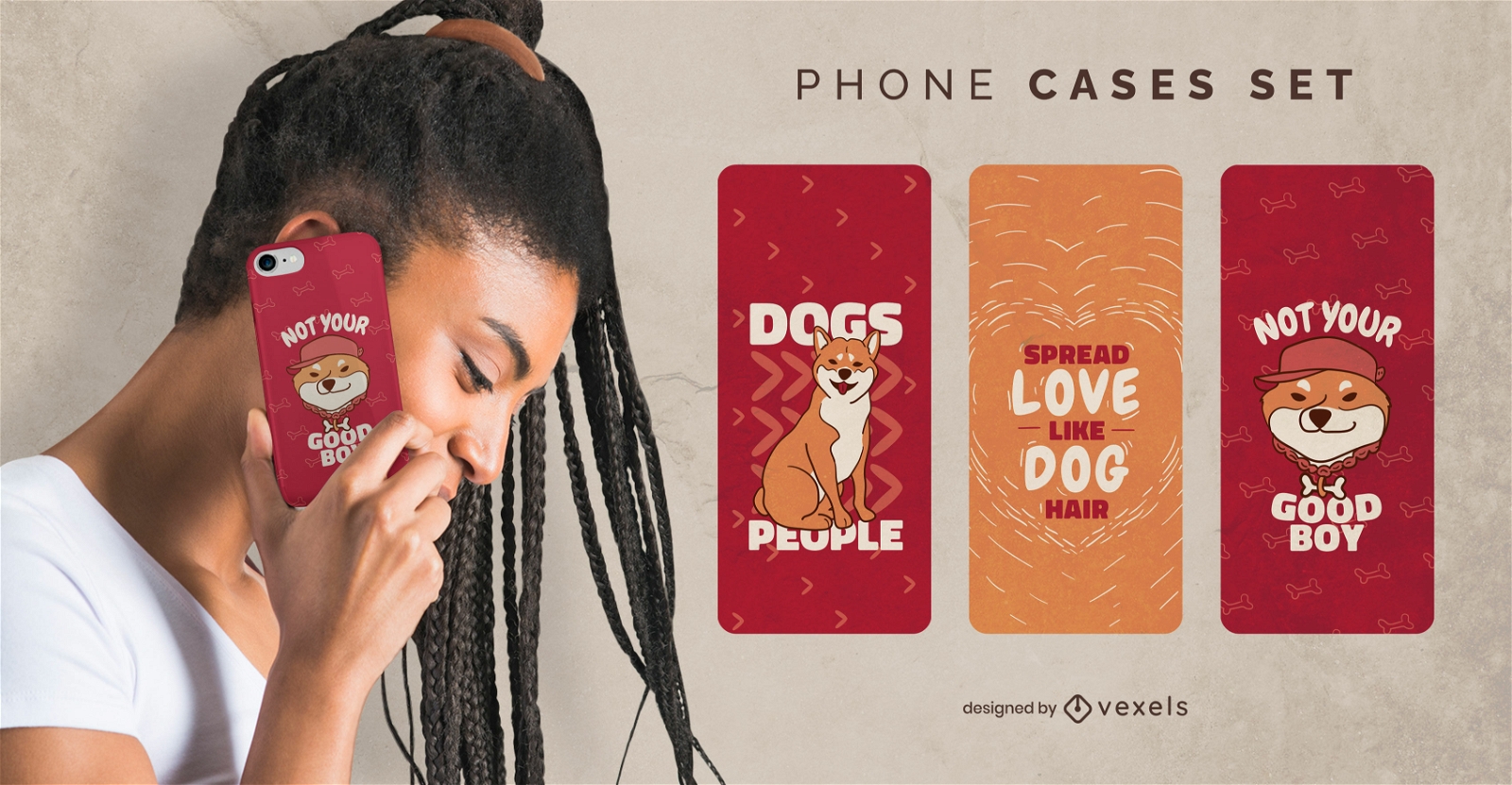 Dog people Shiba Inu phone cases set