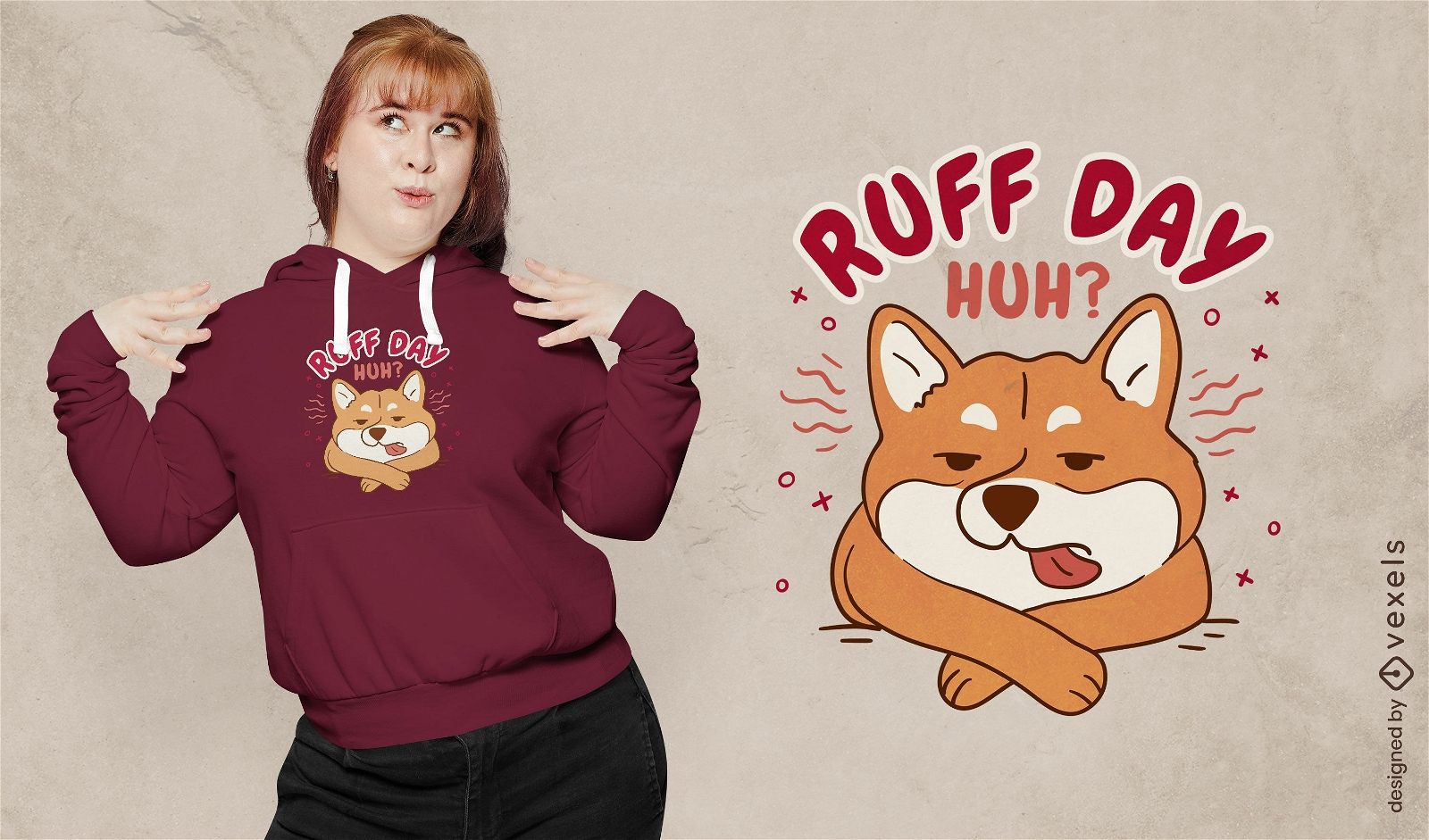 Design de camiseta de cachorro engraçado do dia de Ruff