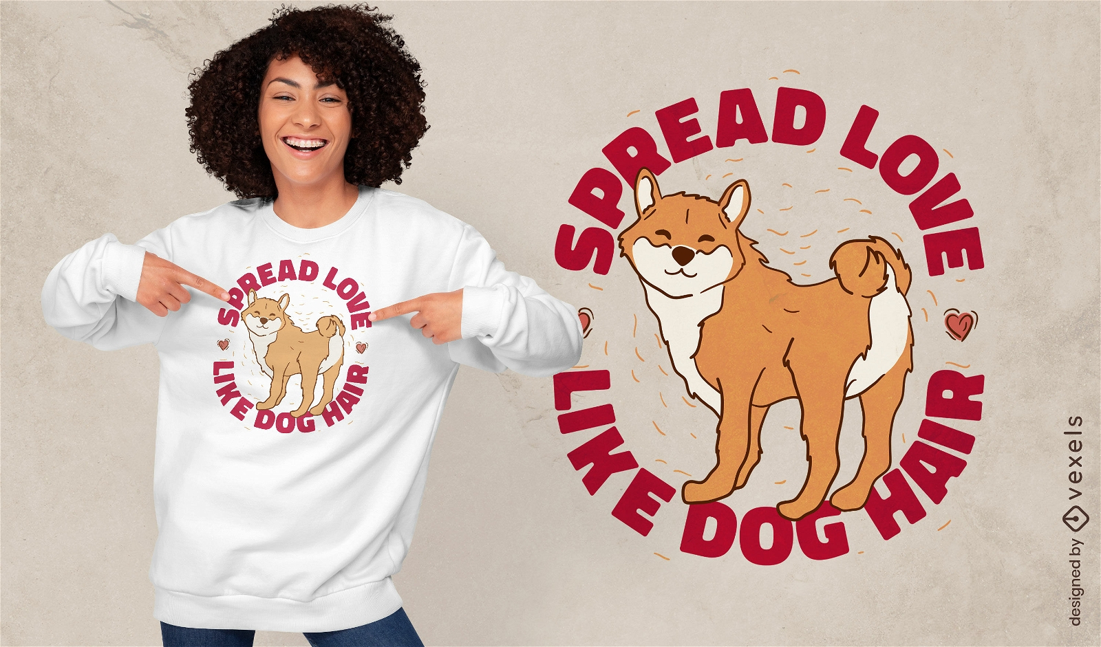 Spread love dog parent t-shirt design