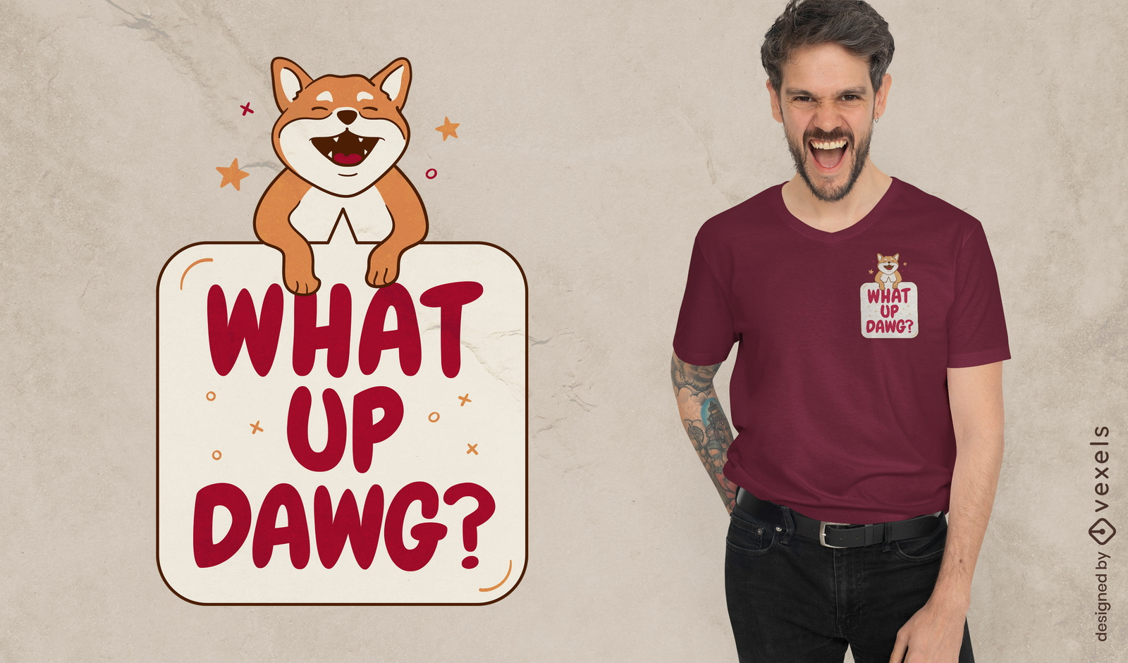 Design de camiseta com citação de animal de estimação Dawg