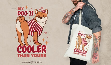 Cool dog pet quote tote bag design