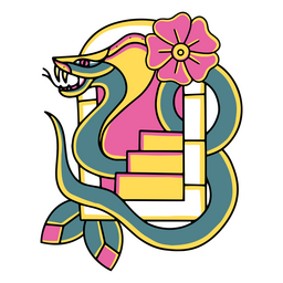 Schlangentattoo am Fenster PNG-Design