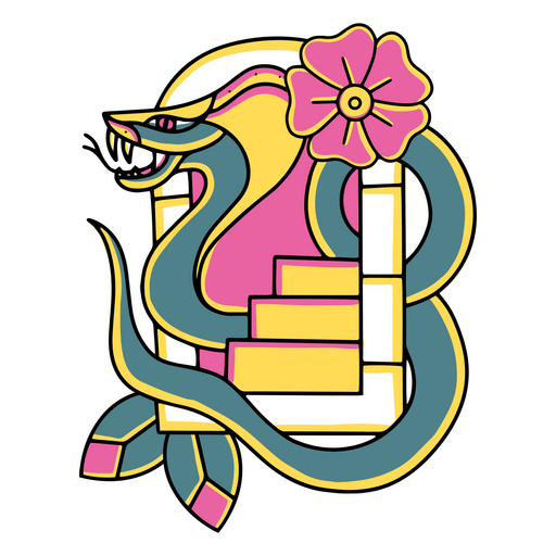 Tatuaje de serpiente de ventana Diseño PNG