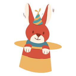 Lindo conejito de circo Diseño PNG