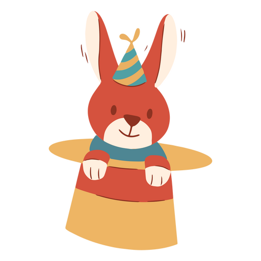 Cute circus bunny PNG Design