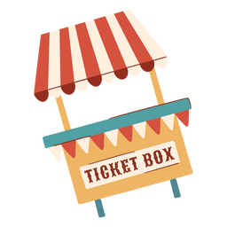 Circus ticket box PNG Design