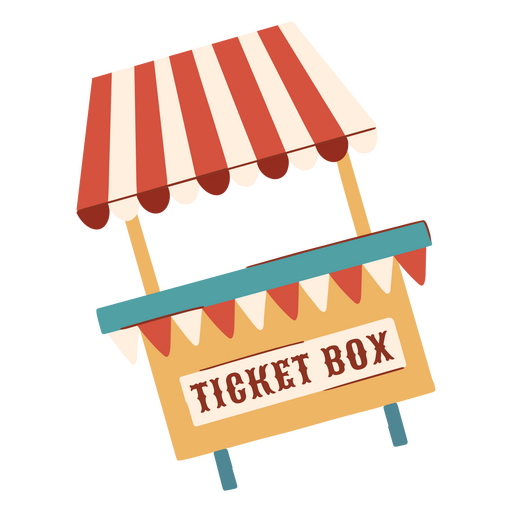 Circus ticket box PNG Design