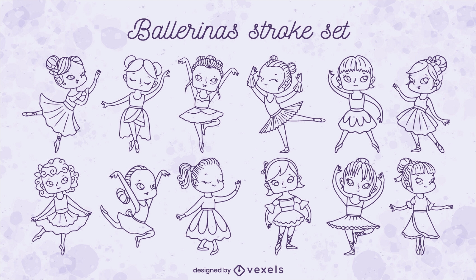Ballerinas stroke set