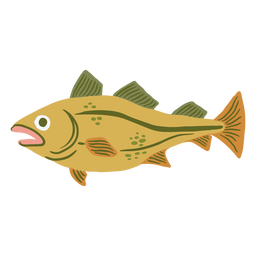Cod fish flat PNG Design