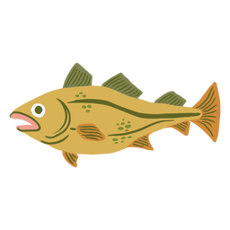 Kabeljau flach PNG-Design