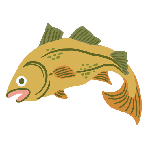 Fish flat cod PNG Design