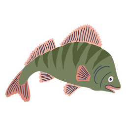 Perch fish flat PNG Design