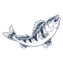Fish hand drawn perch PNG Design