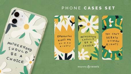 Feminist motherhood phone cases set