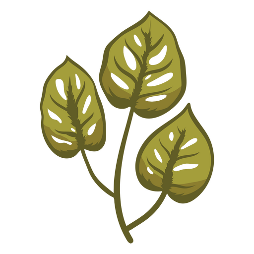 Botanische Blätter auf Nahrungssuche PNG-Design