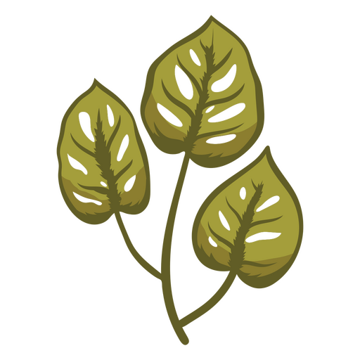 Forrajeo de hojas botánicas Diseño PNG