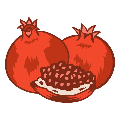 Granatapfel auf Nahrungssuche PNG-Design