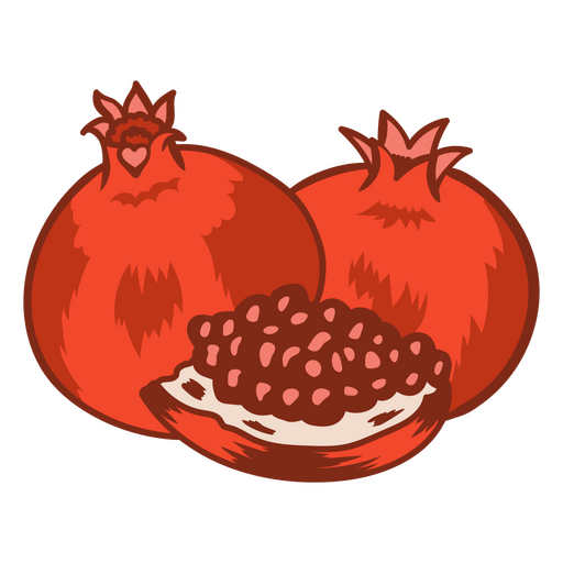 Pomegranate foraging PNG Design