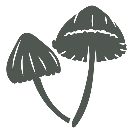 Mushroom shadow pattern PNG Design