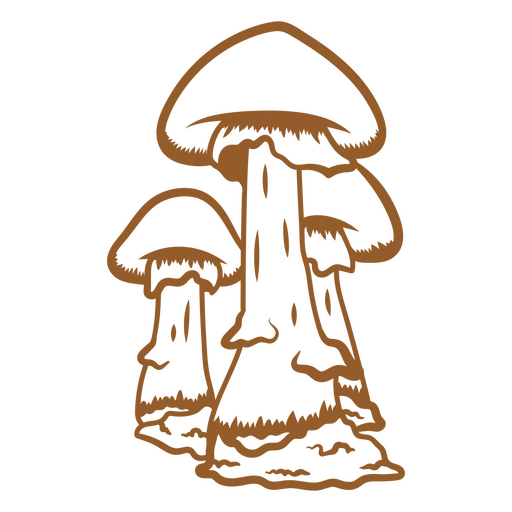Mushroom stroke image PNG Design