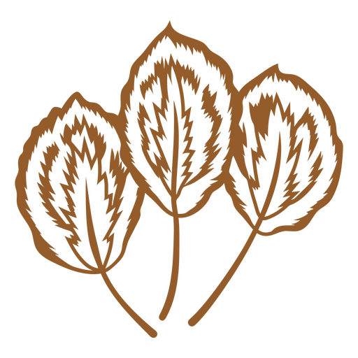 Aromatische Blätter streichen das Bild PNG-Design