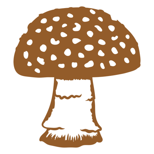 Wild mushroom stroke image PNG Design
