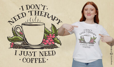 Coffee drink and grapes t-shirt design