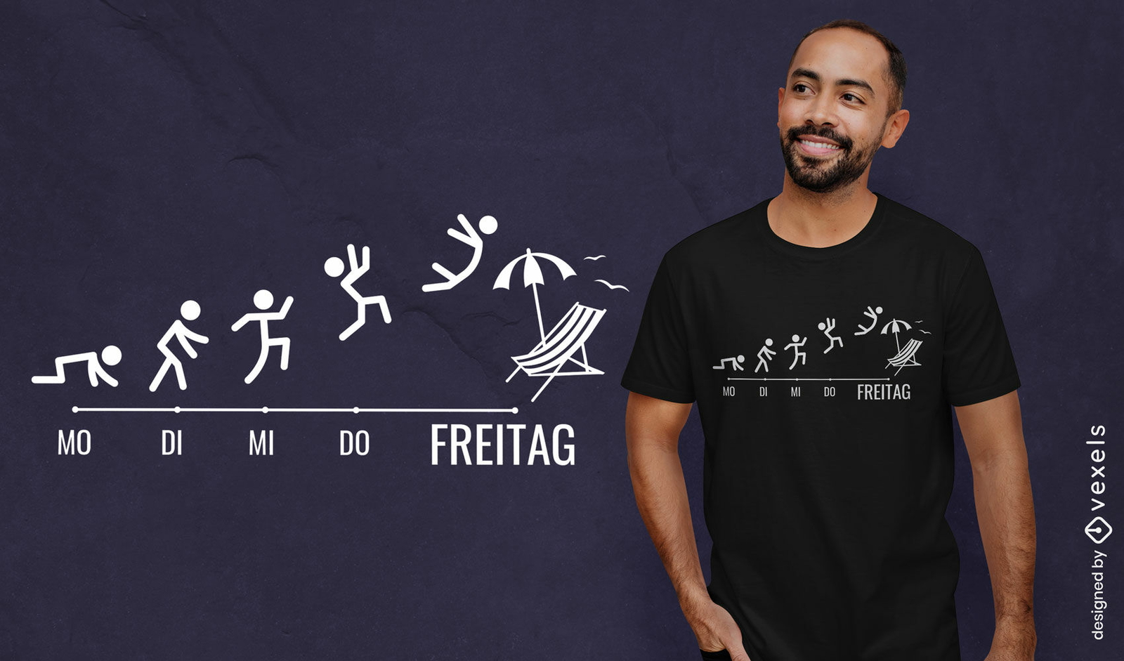 Design de camiseta de evolução de semana engraçada