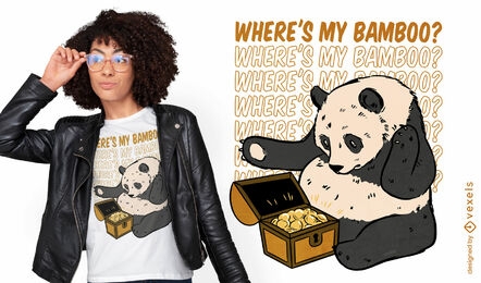 Confused panda bamboo t-shirt design