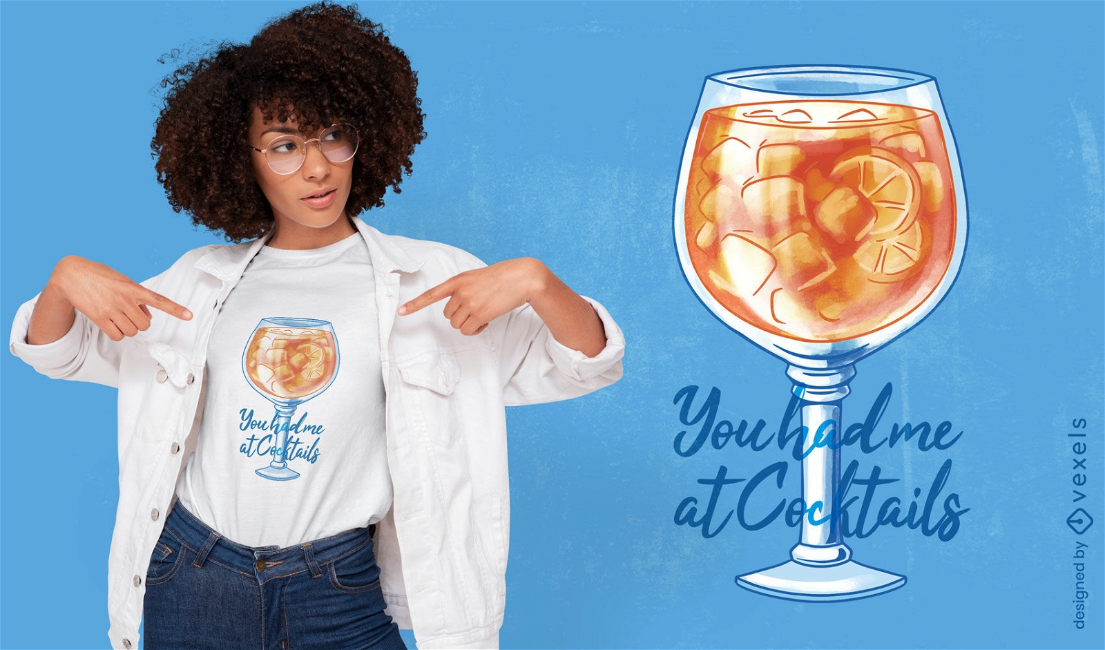 Cocktail-Getränk-Sommer-T-Shirt-Design