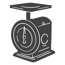 Kitchen scale image in silhouette PNG Design