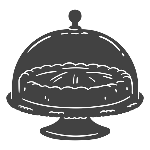 Cake stand image in silhouette PNG Design