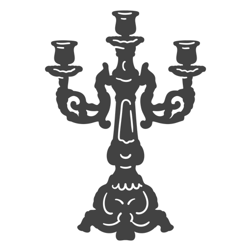 Chandelier image in silhouette PNG Design