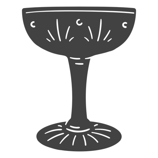 Goblet image in silhouette PNG Design