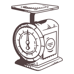 Imagen de trazo de báscula de cocina Diseño PNG