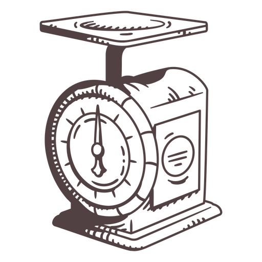 Imagem de traçado de balança de cozinha Desenho PNG