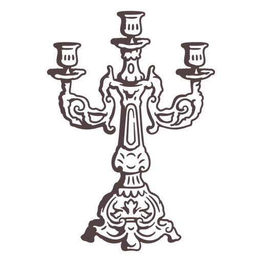 Imagem do traçado do candelabro Desenho PNG